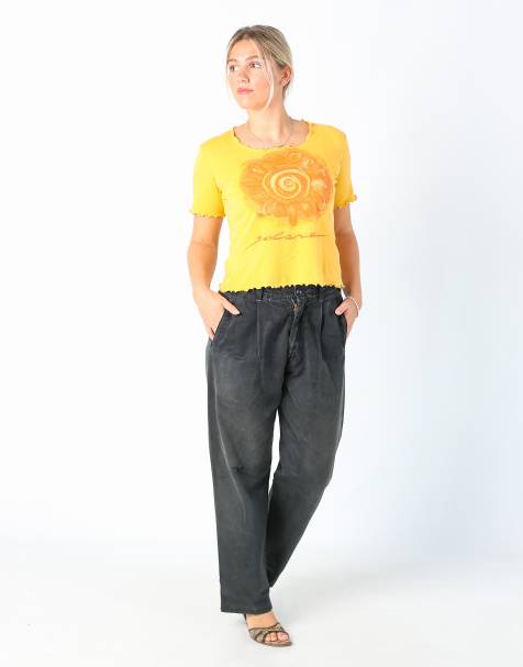 Vintage C.P.Company 10 casual trousers in black - view 1