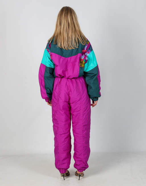 Vintage Creato in Italia L ski suit in purple, 3 of 4