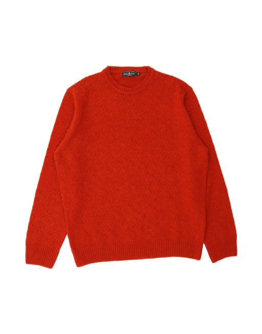 Vintage Crew Neck Jumper Sweater 2XL In Red Wool