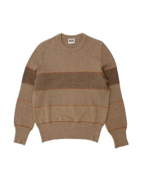 Vintage Crew Neck Jumper Sweater EU 50 Medium In Brown Colourblock - view 1