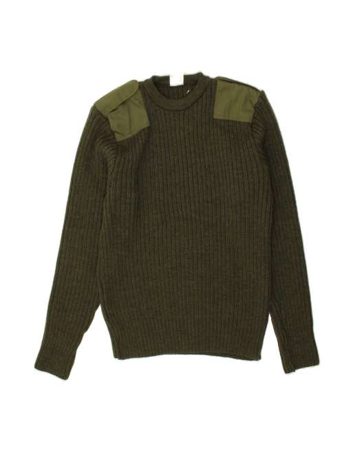 Vintage Crew Neck Jumper Sweater It 44 XS In Green