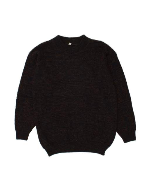 Vintage Crew Neck Jumper Sweater It 48/50 Medium In Blue Flecked