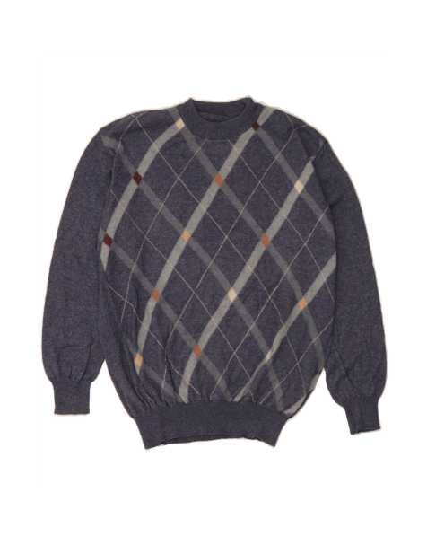 Vintage Crew Neck Jumper Sweater It 48 Medium In Blue - view 1