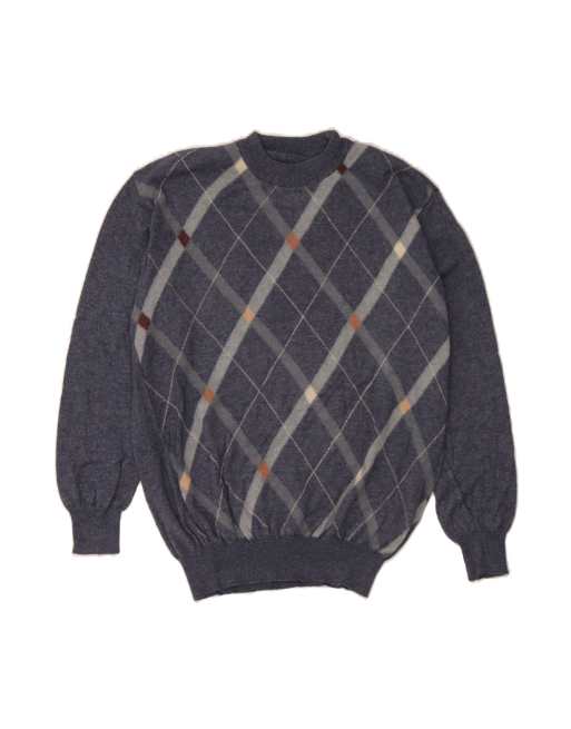Vintage Crew Neck Jumper Sweater It 48 Medium In Blue