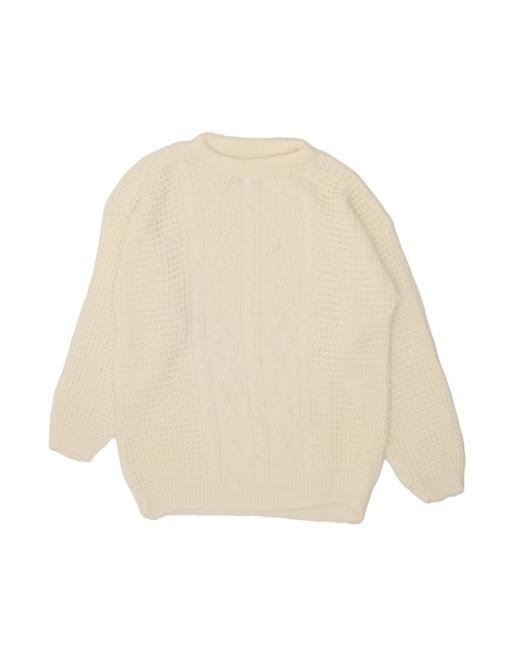 Vintage Crew Neck Jumper Sweater Large In White