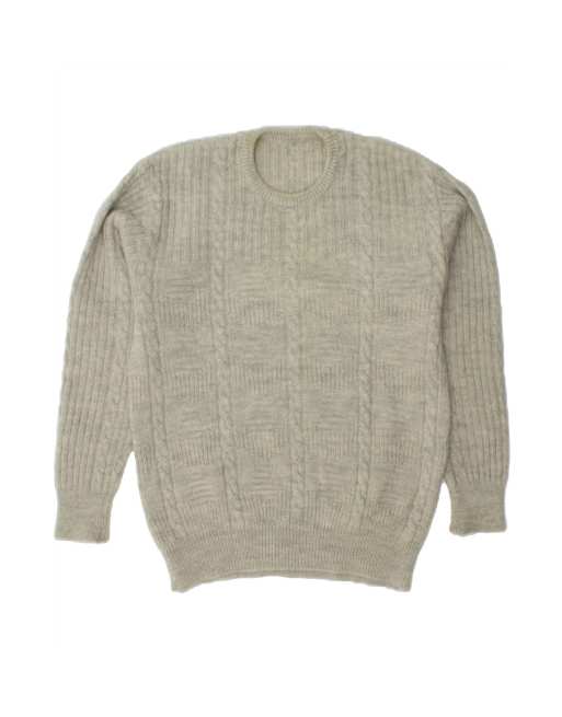 Vintage Crew Neck Jumper Sweater Medium In Grey