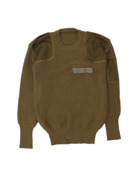 Vintage Crew Neck Jumper Sweater Medium In Khaki - view 1