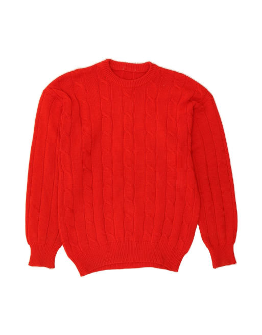 Vintage Crew Neck Jumper Sweater Medium In Red