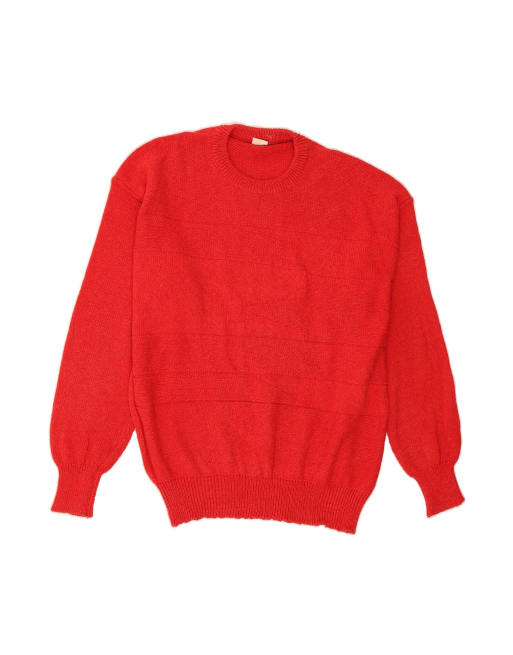 Vintage Crew Neck Jumper Sweater Small In Red