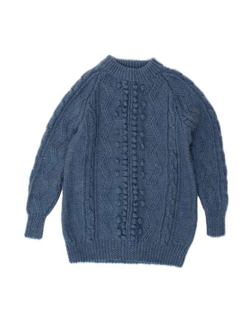 Vintage Crew Neck Jumper Sweater UK 10 Small In Blue