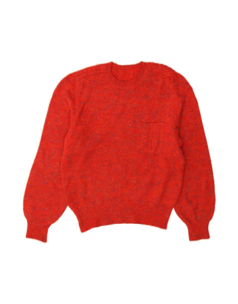 Vintage Crew Neck Jumper Sweater UK 14 Large In Red Flecked - view 1