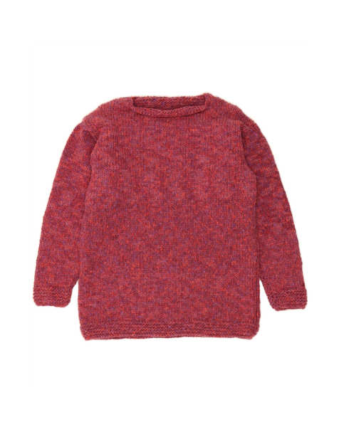 Vintage Crew Neck Jumper Sweater UK 14 Large In Red Flecked - view 1
