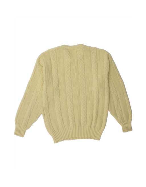 Vintage Crew Neck Jumper Sweater UK 14 Large In Yellow, 2 of 4