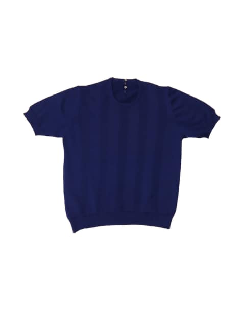 Vintage Crew Neck Jumper Sweater UK 14 Medium In Blue - view 1