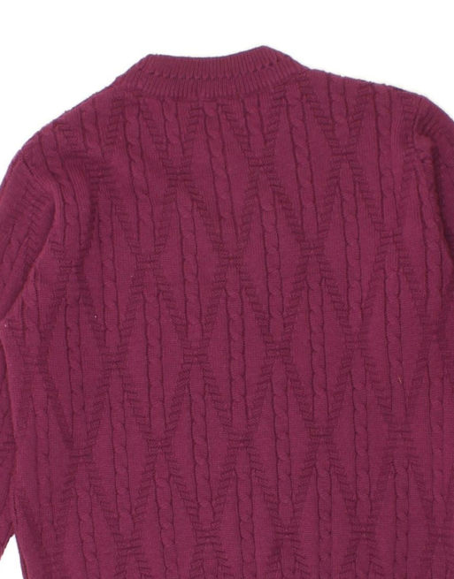 Vintage Crew Neck Jumper Sweater UK 14 Medium In Maroon, 4 of 4