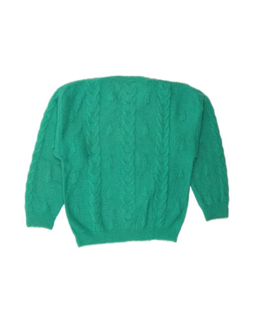 Vintage Crew Neck Jumper Sweater UK 16 Large In Green, 2 of 4