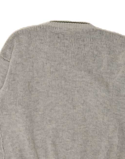 Vintage Crew Neck Jumper Sweater UK 16 Large In Grey Geometric, 4 of 4