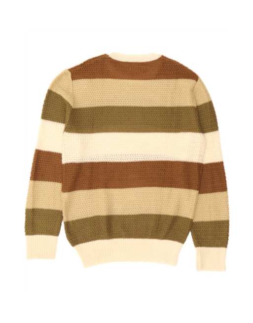 Vintage Crew Neck Jumper Sweater UK 16 Large In Multicoloured Striped, 2 of 4