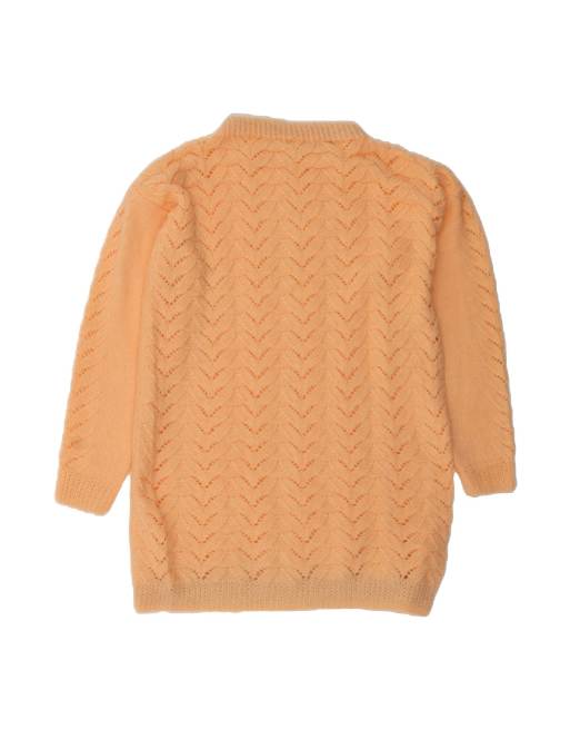 Vintage Crew Neck Jumper Sweater UK 16 Large In Orange, 2 of 4