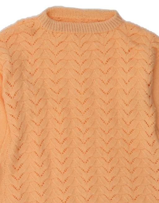 Vintage Crew Neck Jumper Sweater UK 16 Large In Orange, 3 of 4