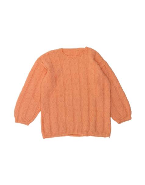 Vintage Crew Neck Jumper Sweater UK 16 Large In Orange - view 1