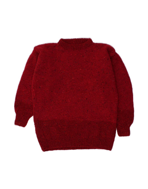 Vintage Crew Neck Jumper Sweater UK 16 Large In Red Flecked