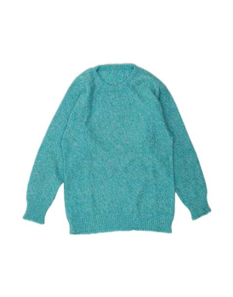 Vintage Crew Neck Jumper Sweater UK 16 Large In Turquoise Flecked - view 1