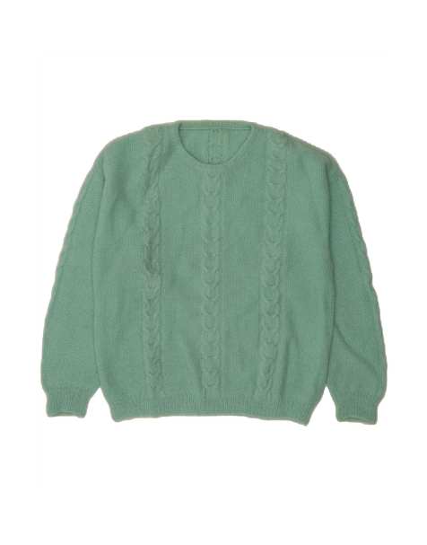 Vintage Crew Neck Jumper Sweater UK 16 Large In Turquoise - view 1