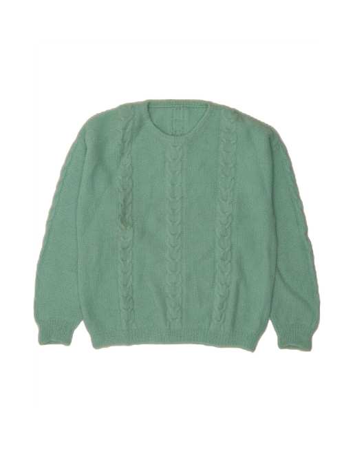 Vintage Crew Neck Jumper Sweater UK 16 Large In Turquoise