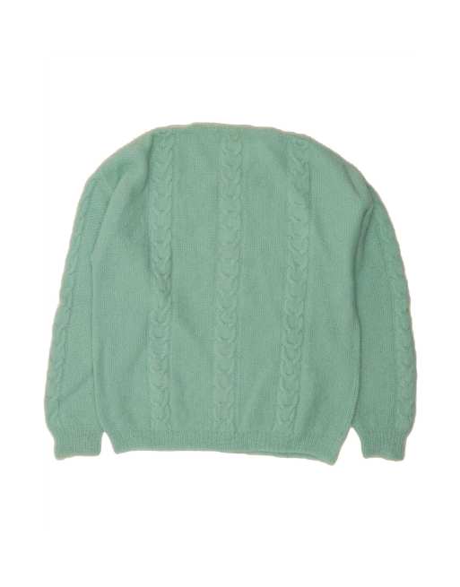 Vintage Crew Neck Jumper Sweater UK 16 Large In Turquoise, 2 of 4