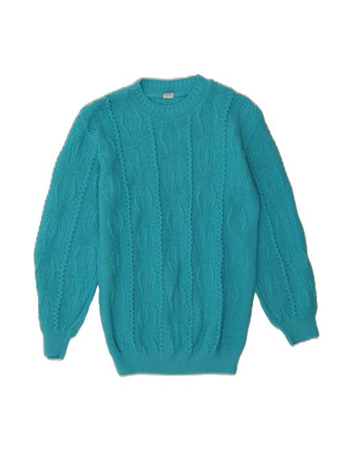 Vintage Crew Neck Jumper Sweater UK 18 XL In Blue