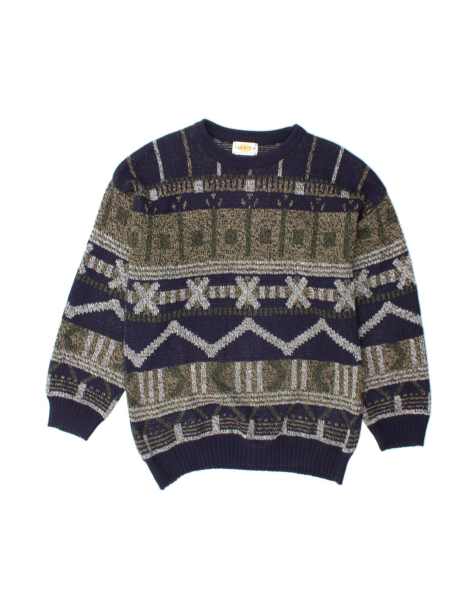 Vintage Crew Neck Jumper Sweater UK 38/40 Medium In Blue - view 1