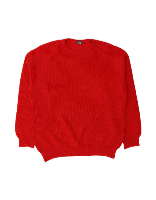 Vintage Crew Neck Jumper Sweater XL In Red