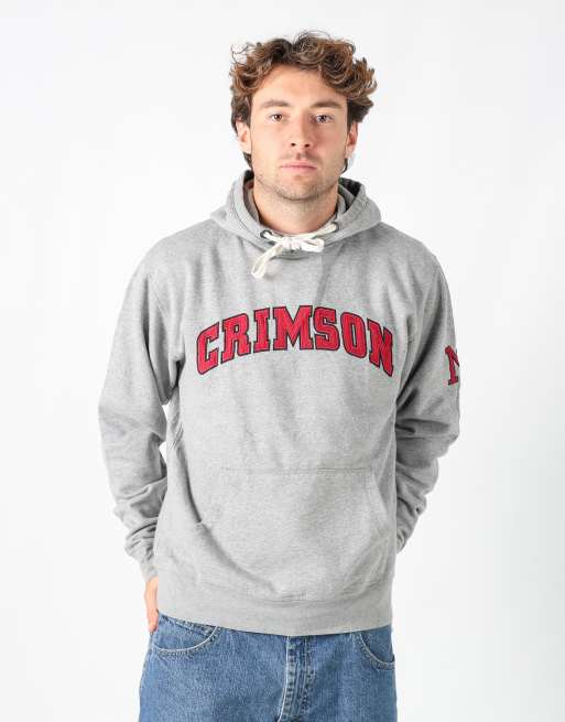 Vintage Crimson m hoodie in grey