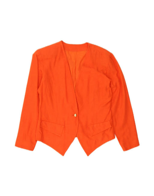 Vintage Crop 1 Button Blazer Jacket It 44 Medium In Orange