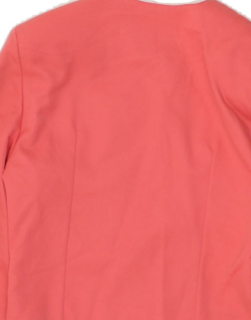 Vintage Crop 4 Button Blazer Jacket UK 10 Small In Pink, 4 of 4