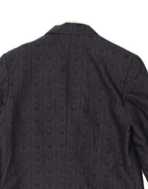 Vintage Crop Blazer Jacket UK 12 Medium In Blue Floral, 4 of 4