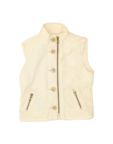 Vintage Crop Gilet UK 10 Small In Off In White - view 1