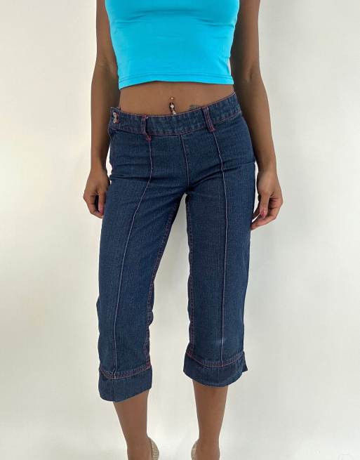 Vintage cropped jeans in blue