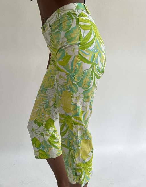 Vintage cropped trousers in green, 3 of 4