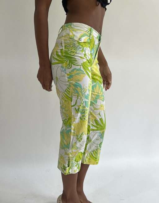 Vintage cropped trousers in green, 4 of 4