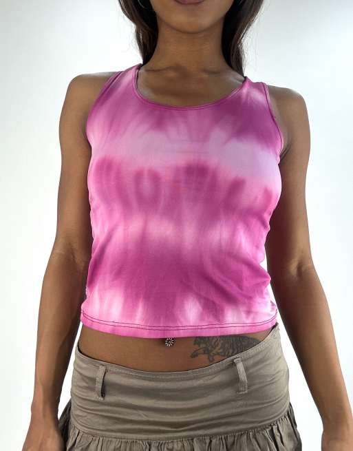 Vintage cross back top in pink, 3 of 4
