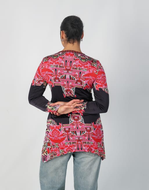 Vintage Custo Barcelona L long sleeve top in black, 2 of 4