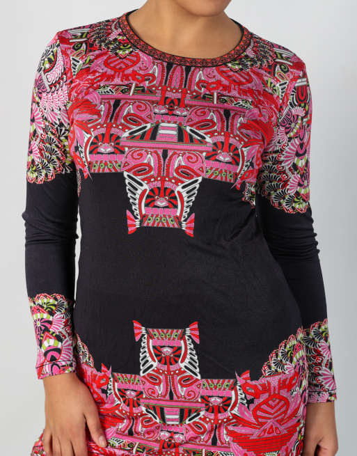 Vintage Custo Barcelona L long sleeve top in black, 4 of 4
