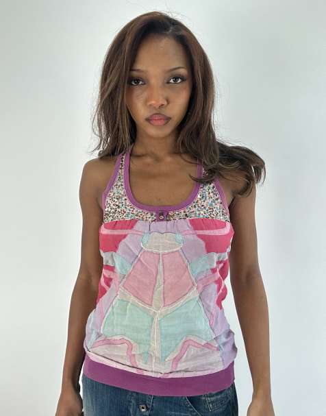 Vintage Custo Barcelona tank top in purple - view 1