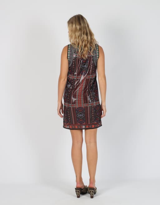 Vintage Custo S woven mini dress in multi colured, 3 of 4