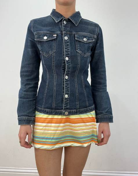 Vintage dark wash miss sixty jacket in blue - view 1