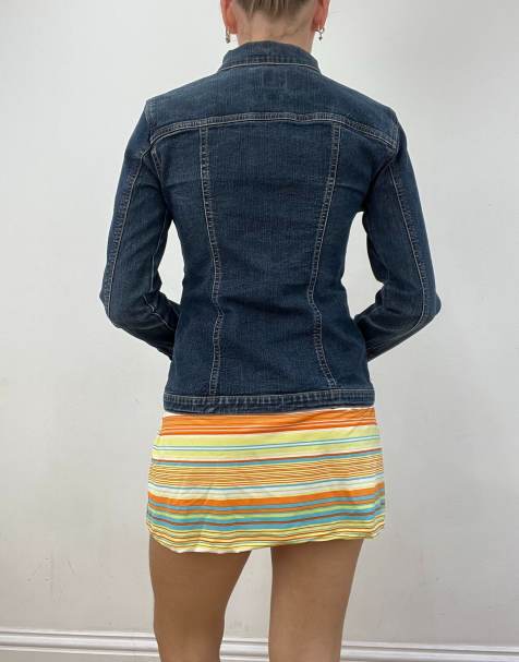 Vintage dark wash miss sixty jacket in blue - view 2
