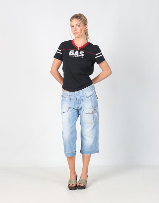 Vintage Datch M 3/4 jeans in light blue