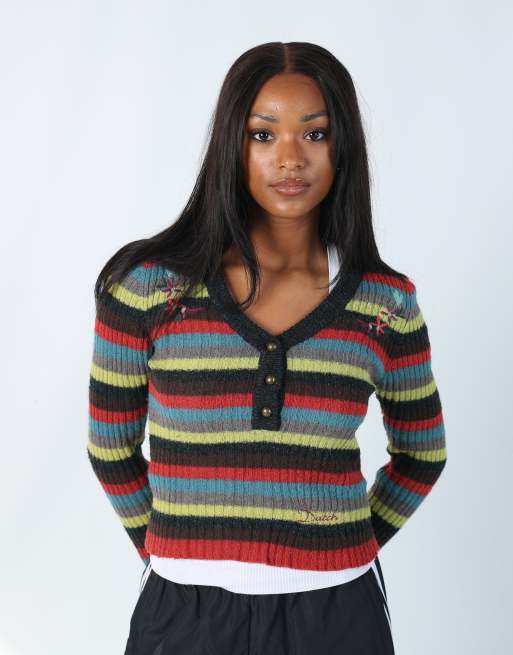 Vintage Datch M knitted jumper in multi colured